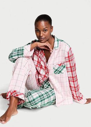 Жіноча фланелева піжама victoria’s secret оригінал, розмір l