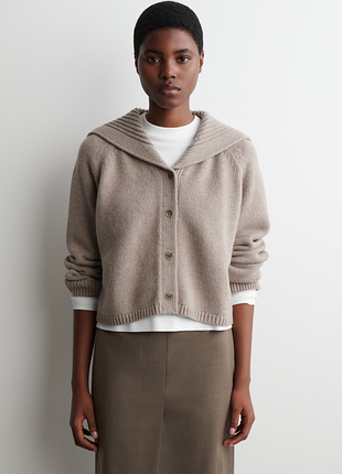 Шерстяной кардиган с воротником cos 1260913005