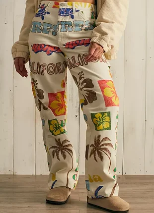 Новые джинсы bdg tropical print juno carpenter trousers - w27