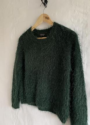 Кофта светр травичка травка изумрудного смарагдового кольору
