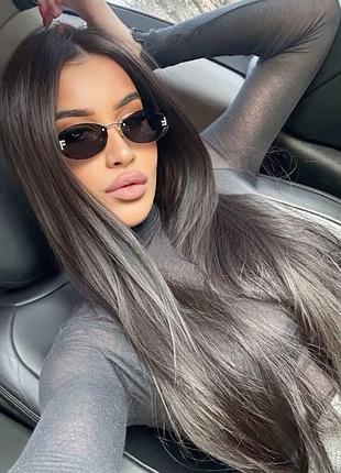 Очки женские солнцезащитные брендовые с темной линзой