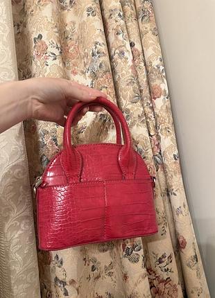 Сумка zara малинова з двома ручками