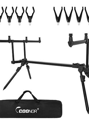 Род-под coonor carp rod pod на 4 удилища с телескопическими ножками