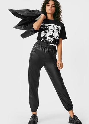 Джогери із штучної шкіри.шкіряни брюки