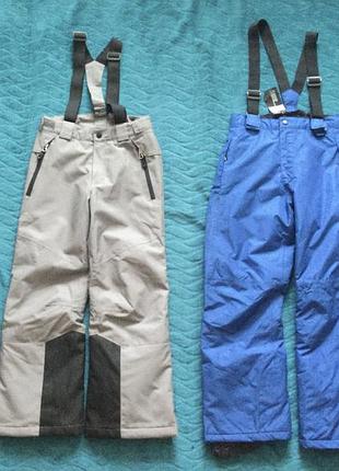 8-10 рок. зимові лижні штани від німецького бренду crivit чудово захистять від снігу, вітру, морозу та дощу. не масивні, дуже легкі і в той же час теп