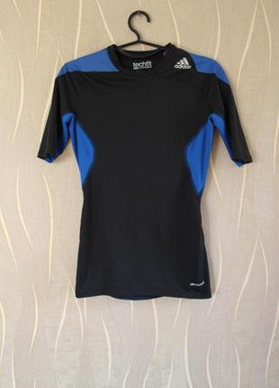 Футболка термо компрессионная спортивная adidas mens techfit cool short2 фото