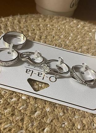 Набор колец колец роза бесконечность надписи минимализм победа