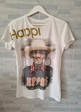 Футболка мерч happiness 100% cotton