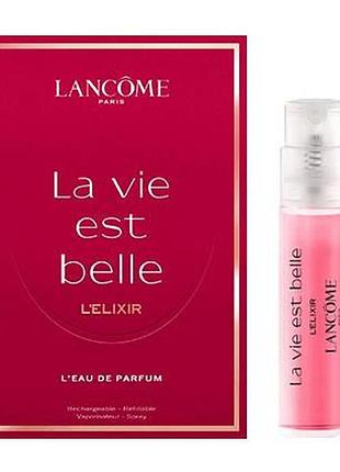 Парфюмированная вода для женщин lancome la vie est belle l`elixir, leeau de parfum, 1.2 мл.