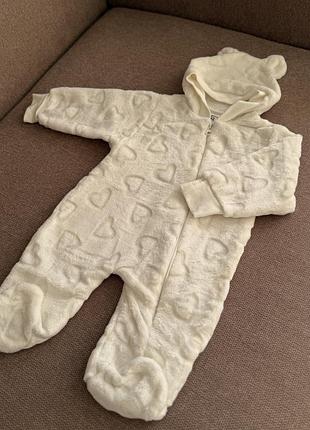 Чоловічок для малюка з капюшоном плюшевий 62 см 1-3 місяці