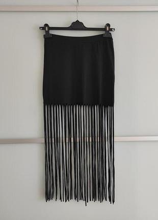 Юбка с бахрамой