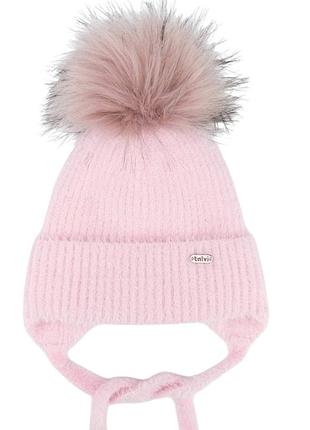 Детская шапка, шапка манишка для девочки