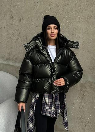 Дутый пуфер пуховик с пропиткой