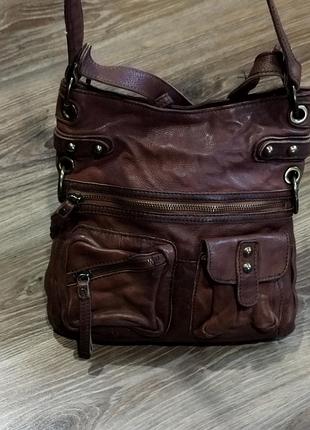 Шкіряна сумка moda in pelle