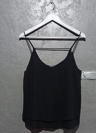 Женская майка на бретельках, черная блузка