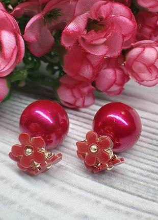 Серьги-пусcеты розы