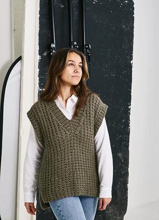 Стильная желетка безрукавка вязаная итальялия