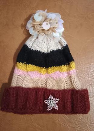 Тёплая шапка зара