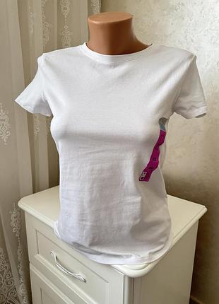 Жіноча подовжена базова футболка біла розмір хс primark