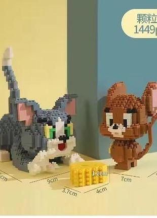Конструктор 3d из миниблоков том и джери