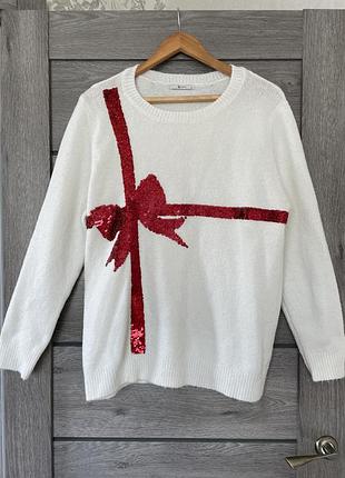 Кофта новорічна з паєтками  великого розміру