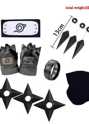 Колекційний набір аксесуарів naruto косплея yananmall із 10 предметів, комплект атрибутів для костюмів аніме наруто