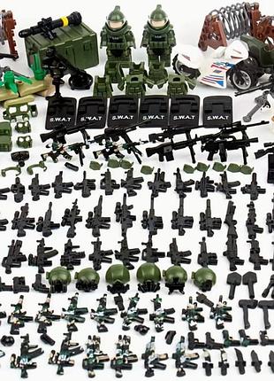 Набор аксесуаров для военных спецназовцов s.w.a.t. 300шт. figures sets special forces s.w.a.t.