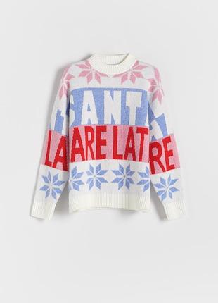 Джемпер светр з різдвяним новорічним мотивом reserved