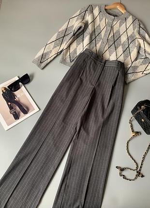 Стильные плотные брючин полоску р.м/l