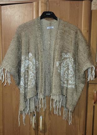 Теплый женский кардиган р 52-56