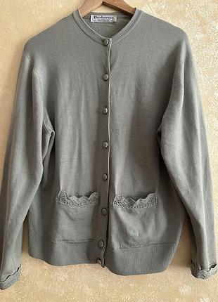 Вінтажний кардиган  burberry 100% merino wool оригінал