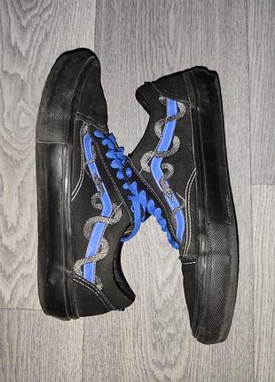 "vans breana geering x skate old skool black blue snake