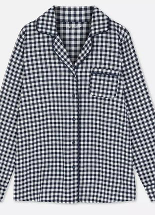 Пижамная рубашка m l фланель primark