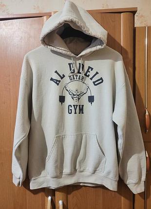 Мужской худи на утеплении с интересным принтом р l от gildan