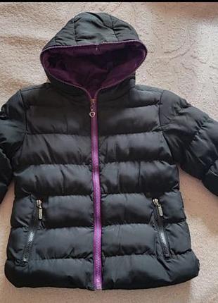 Теплая зимняя куртка с капюшоном emoi на 8 лет 128 рост