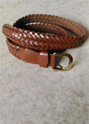 Пояс з переплетенням колір світло-коричневий