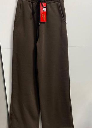 Жіночі штани темно-коричневого кольору 🤎