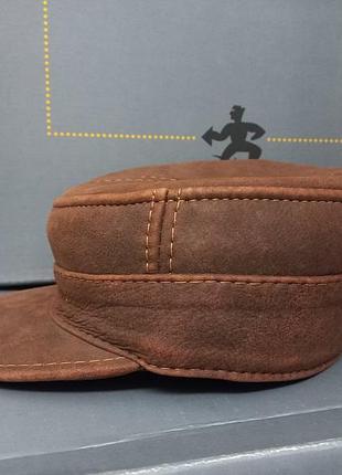 Кепка картуз шкіряний коричневий