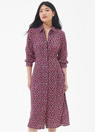 Платье миди barbour rosoman | темно-синее