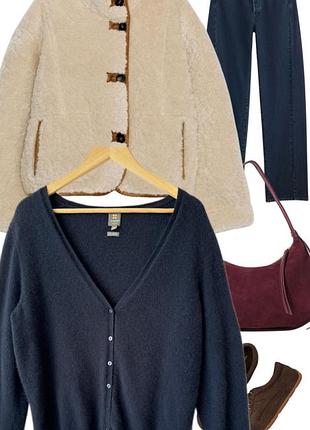 Кашеміровий кардиган navy blue cardigan