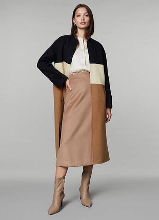 Шикарне довге пальто без підкладу з натуральної вовни  jaeger, оригінал