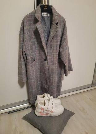 Пальто оверсайз на шовковій підкладці