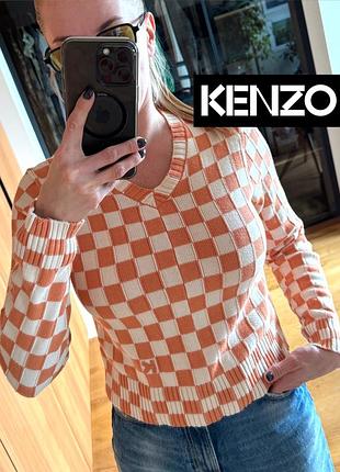 Женский свитер kenzo с v-вырезом (оригинал)