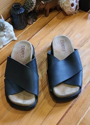 Кожаные шлепки сандали camper