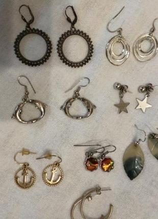 Серьги 8 пар хорошего качества