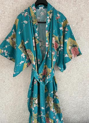 Халат кімоно , юката, костюм гейші, японія sakurai  shoji котон