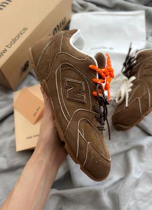 👟 жіночі кросівки balance x miu miu 530 brown  👟