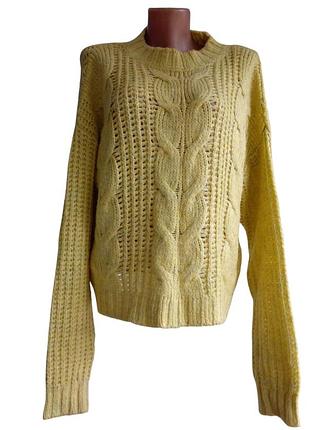 Укороченный толстый мягкий свитер джемпер оверсайз