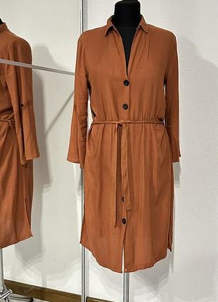 Сукня міді халат, платье рубашка, віскоза