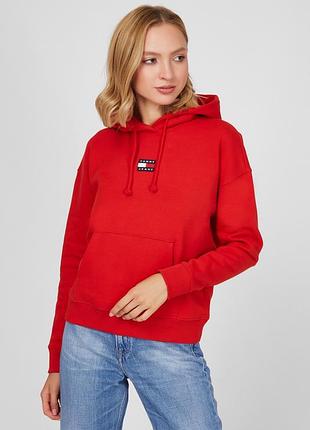 Яскравий червоний оригінальний худі tommy hilfiger xs